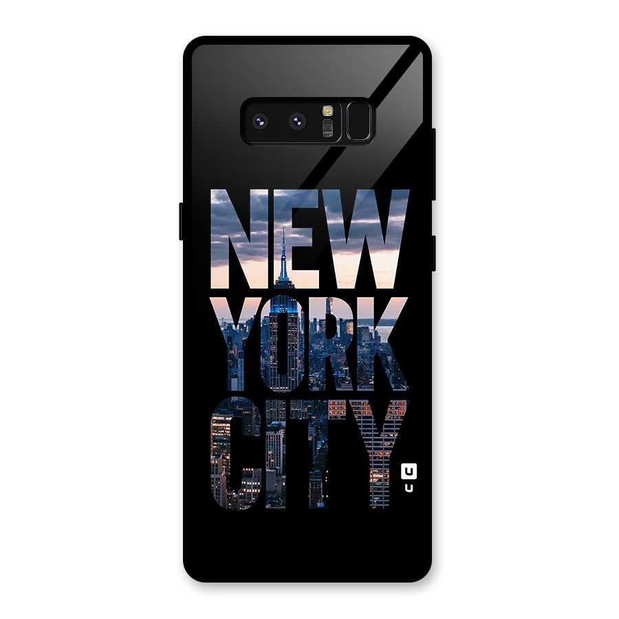 New York City Glass Back Case for Galaxy Note 8