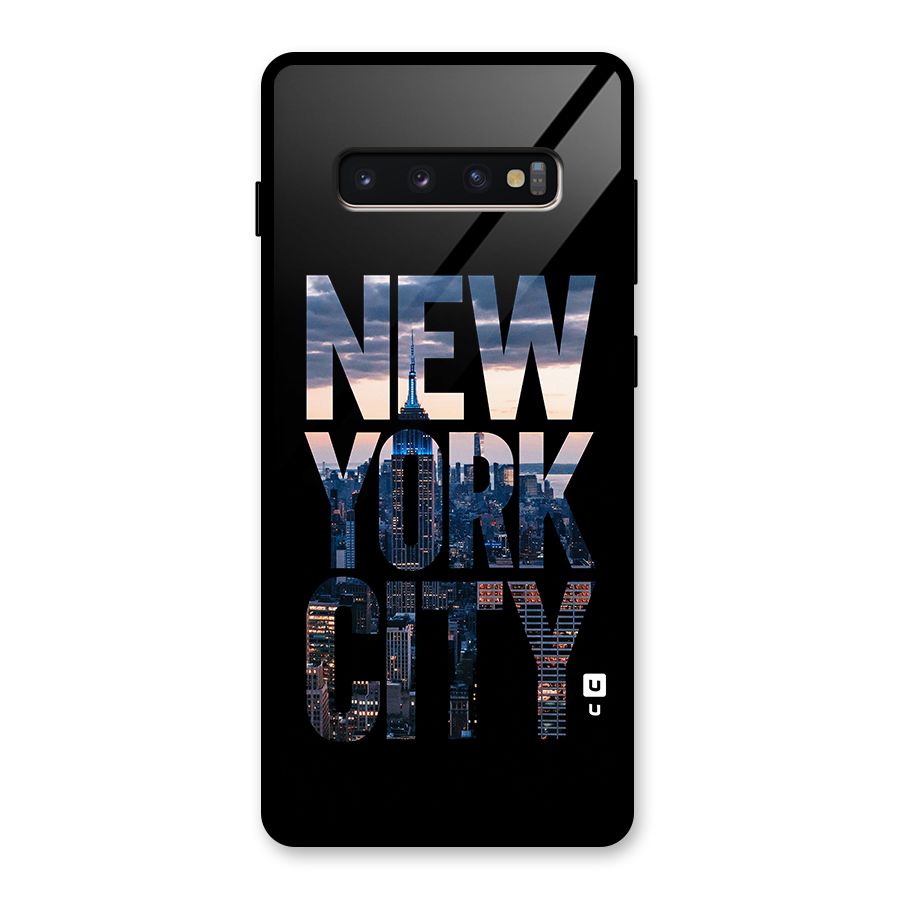 New York City Glass Back Case for Galaxy S10 Plus