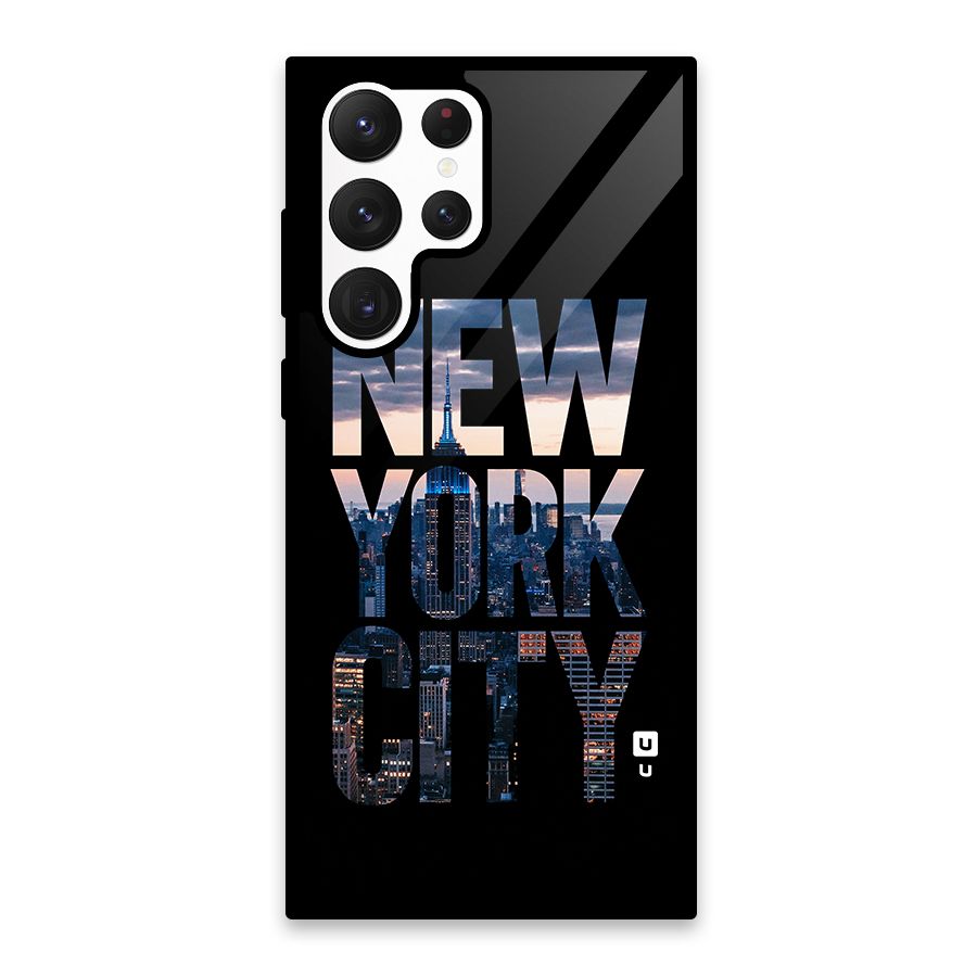 New York City Glass Back Case for Galaxy S22 Ultra 5G