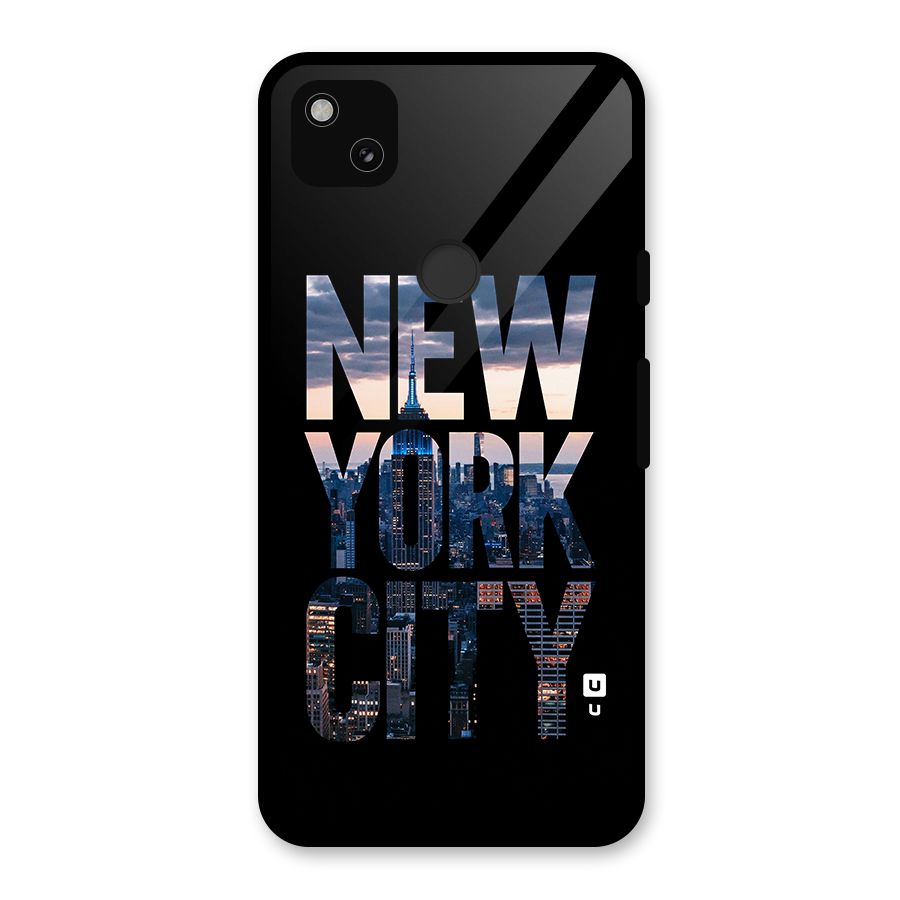 New York City Glass Back Case for Google Pixel 4a