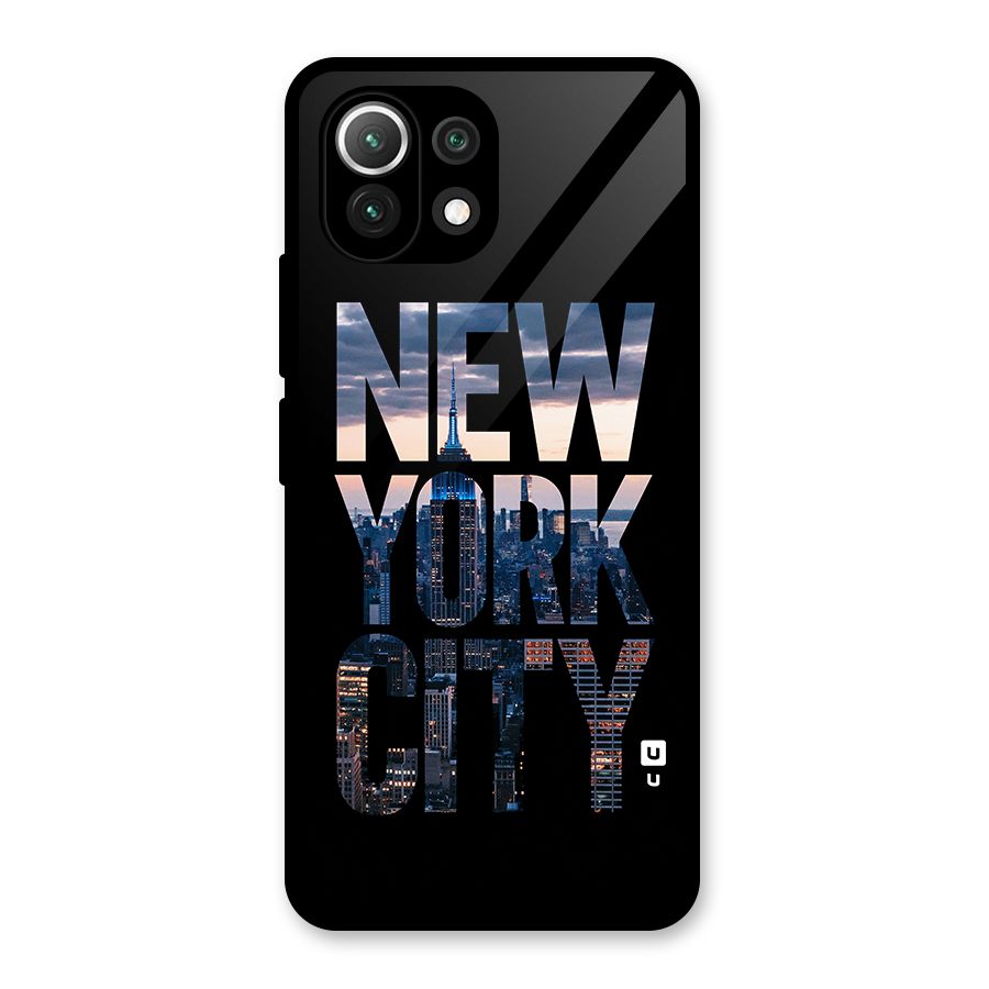 New York City Glass Back Case for Mi 11 Lite