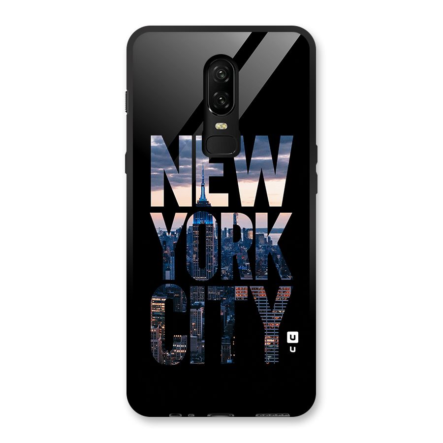 New York City Glass Back Case for OnePlus 6