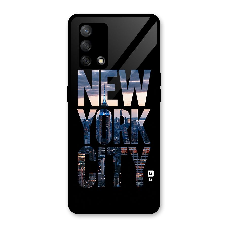 New York City Glass Back Case for Oppo F19