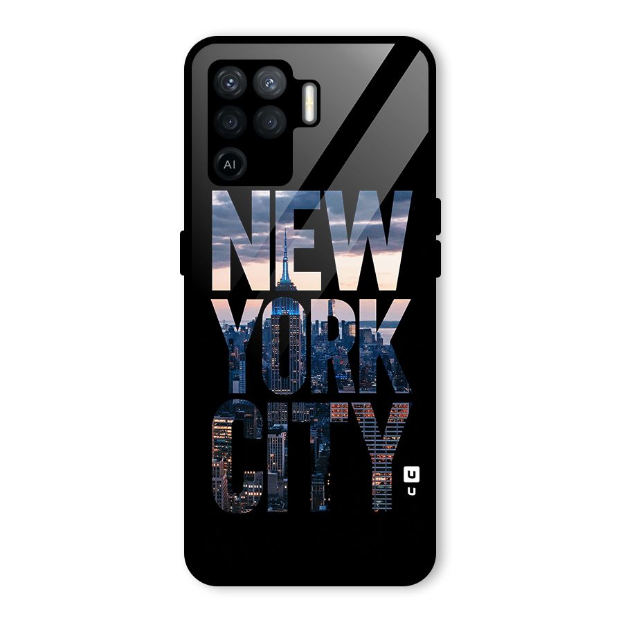 New York City Glass Back Case for Oppo F19 Pro