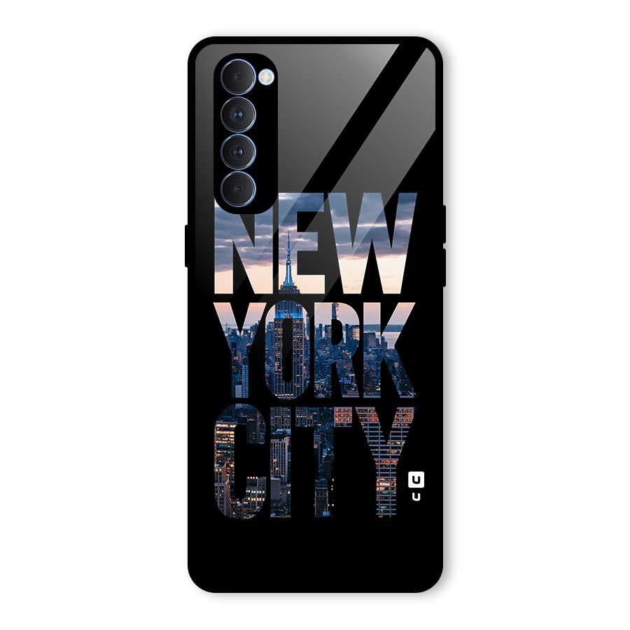 New York City Glass Back Case for Oppo Reno4 Pro