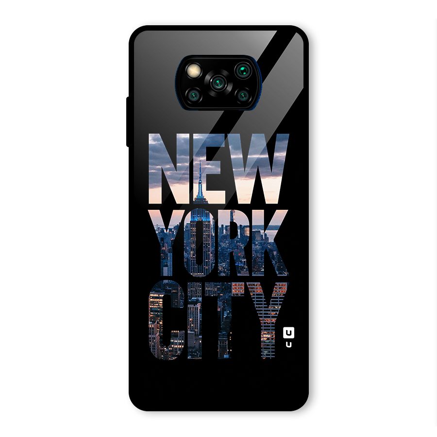 New York City Glass Back Case for Poco X3 Pro