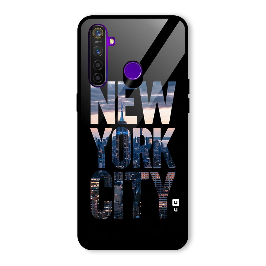 New York City Glass Back Case for Realme 5 Pro