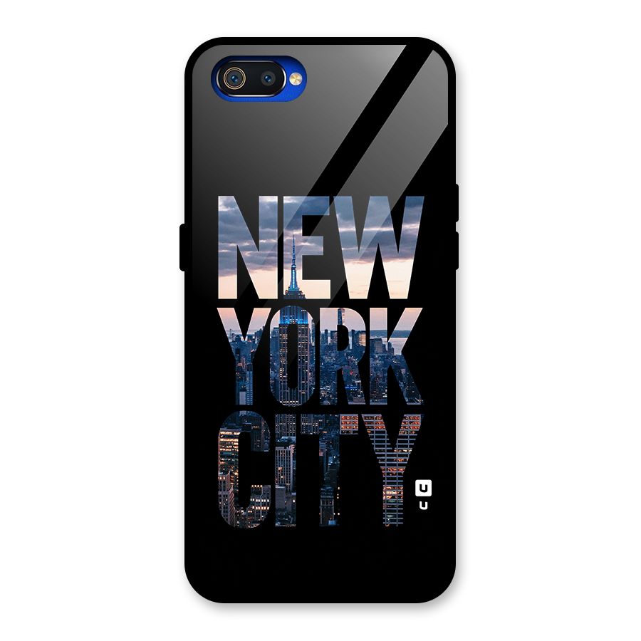 New York City Glass Back Case for Realme C2