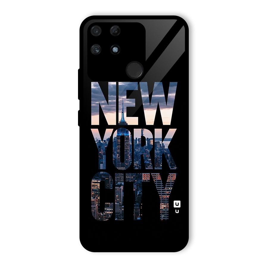 New York City Glass Back Case for Realme Narzo 50A