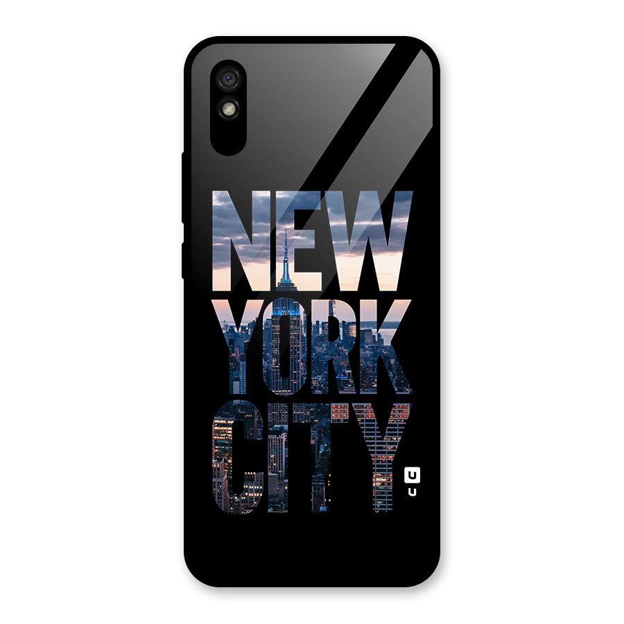 New York City Glass Back Case for Redmi 9A