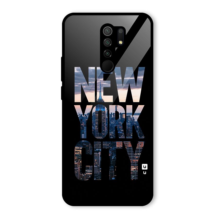 New York City Glass Back Case for Redmi 9 Prime
