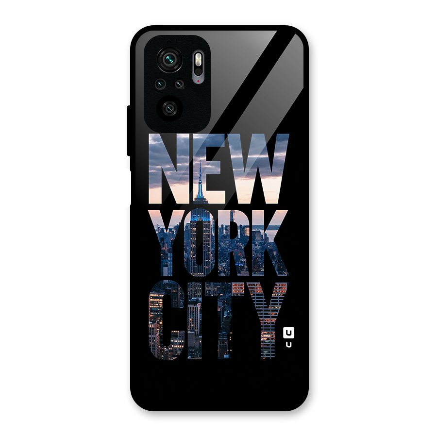 New York City Glass Back Case for Redmi Note 10