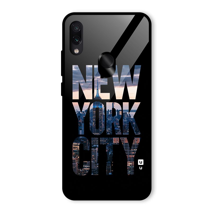 New York City Glass Back Case for Redmi Note 7S
