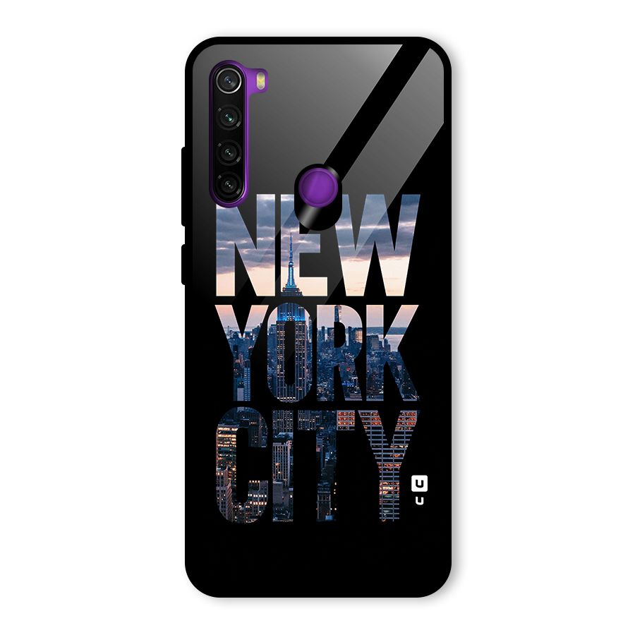 New York City Glass Back Case for Redmi Note 8