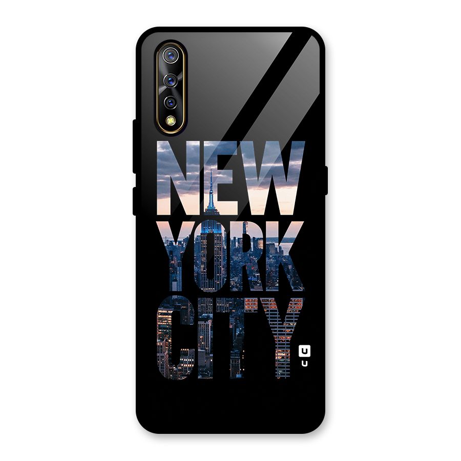 New York City Glass Back Case for Vivo S1