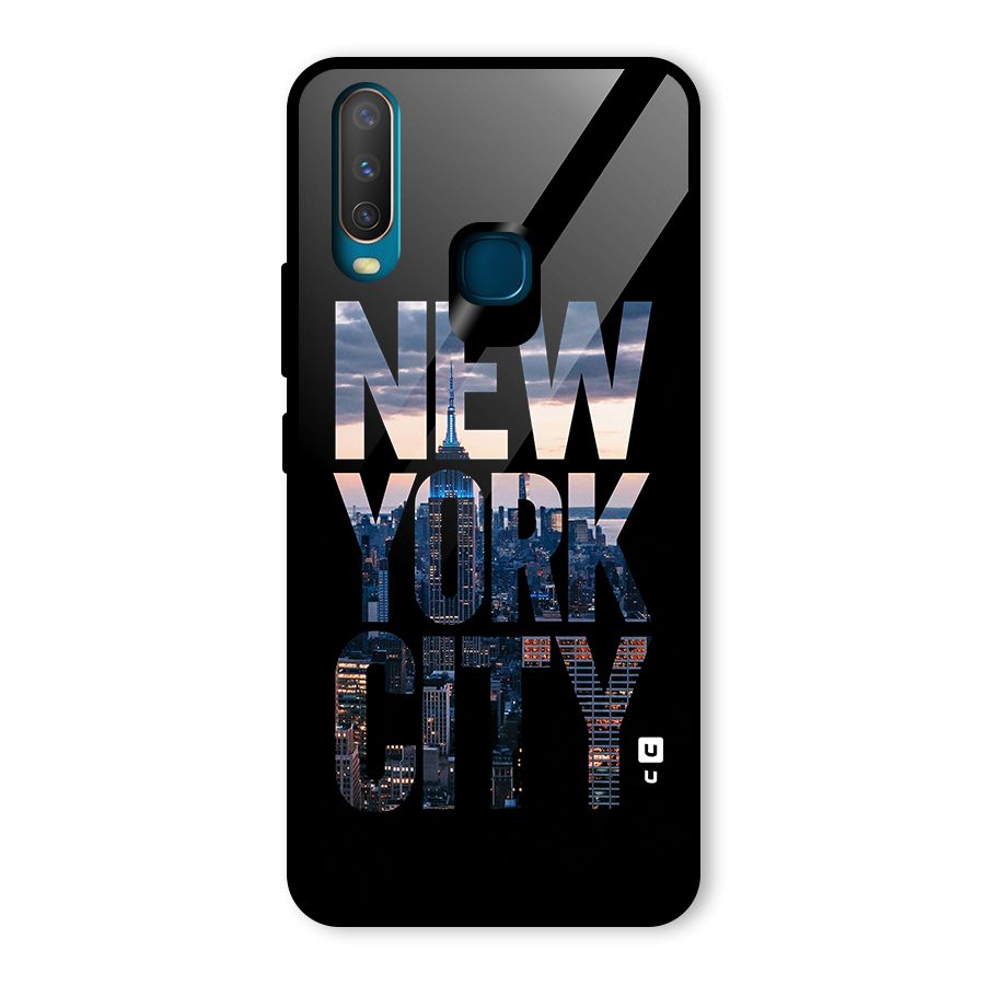 New York City Glass Back Case for Vivo U10
