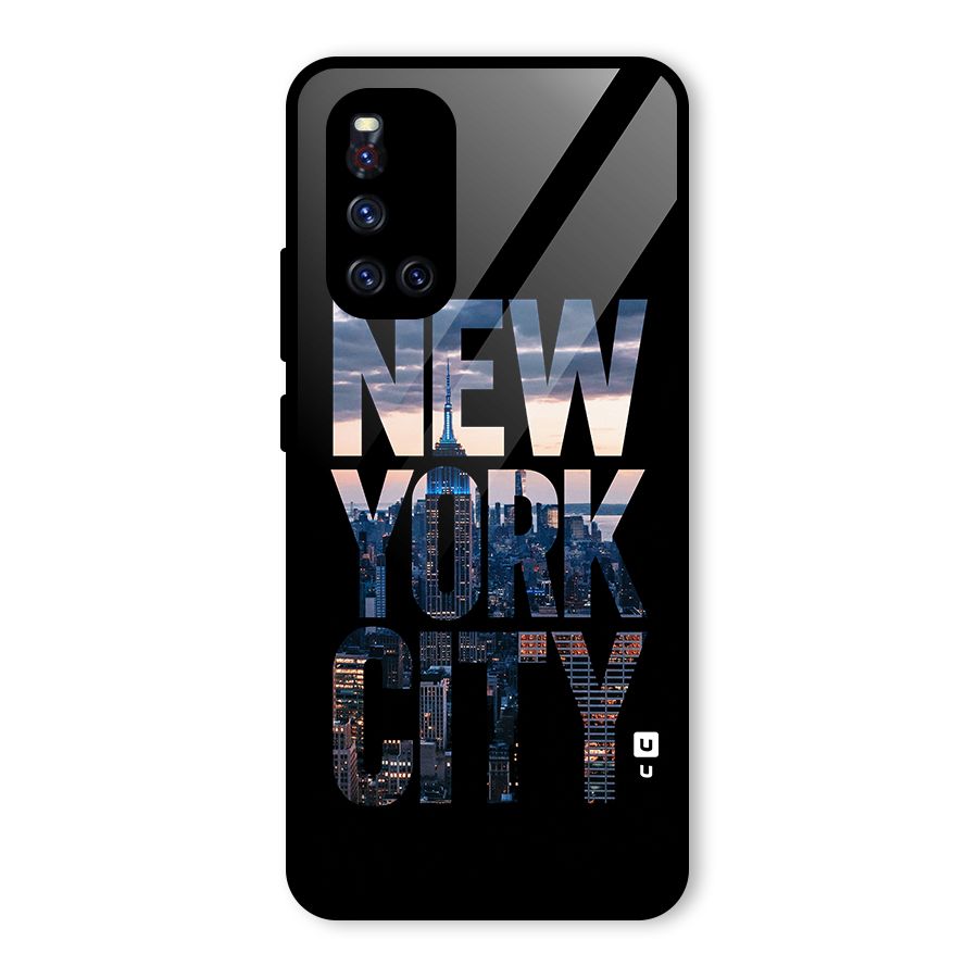 New York City Glass Back Case for Vivo V19