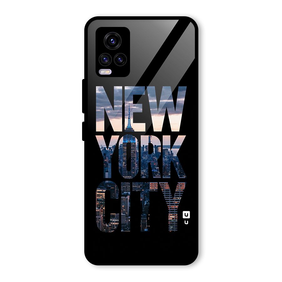 New York City Glass Back Case for Vivo V20