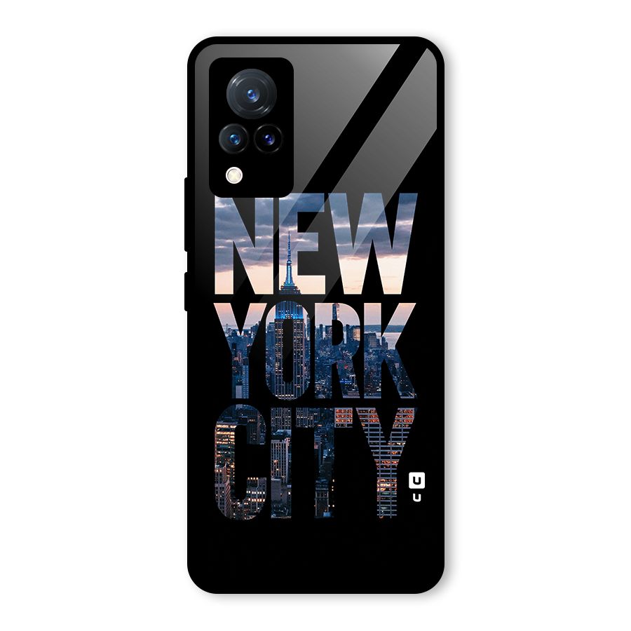 New York City Glass Back Case for Vivo V21 5G