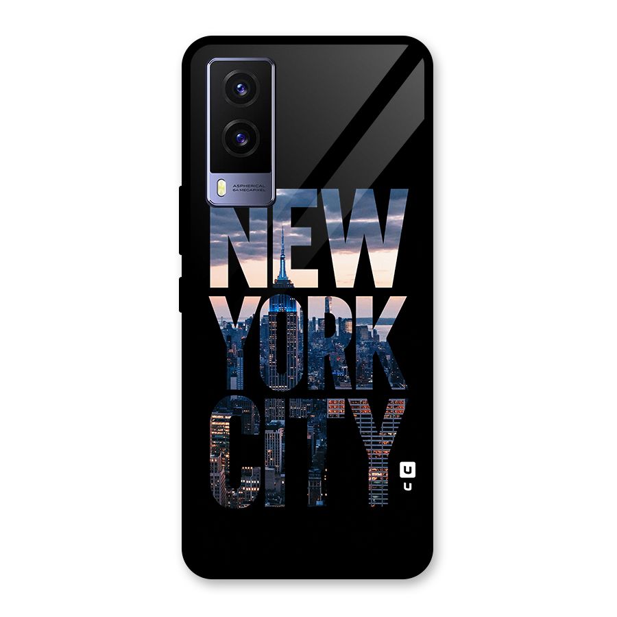 New York City Glass Back Case for Vivo V21e 5G
