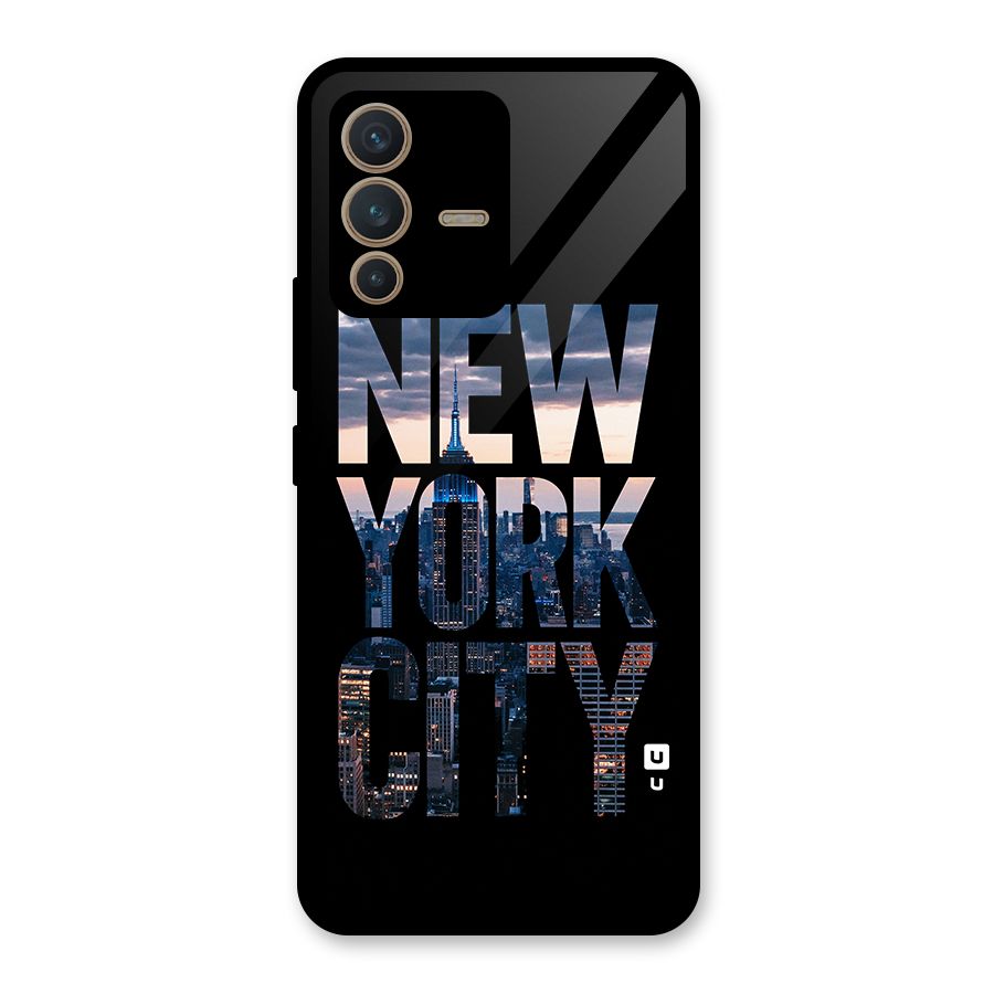 New York City Glass Back Case for Vivo V23 5G