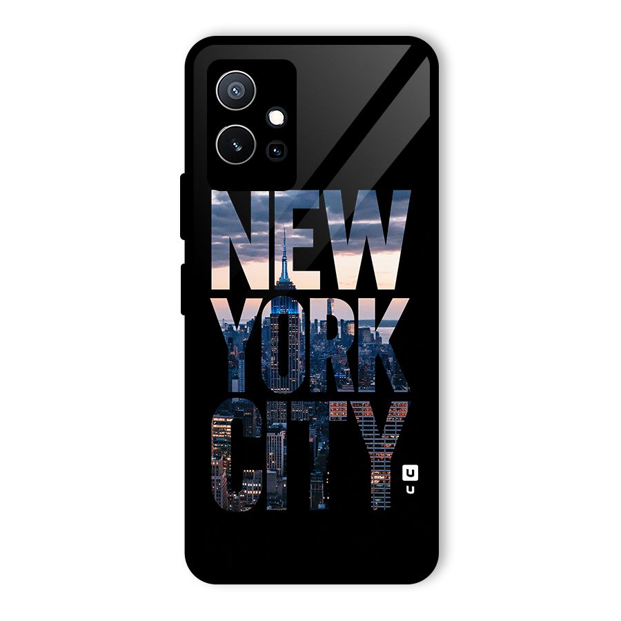 New York City Glass Back Case for Vivo Y75 5G