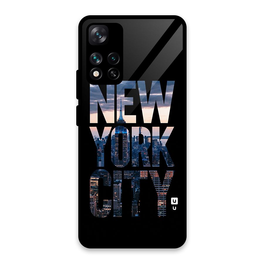 New York City Glass Back Case for Xiaomi 11i HyperCharge 5G