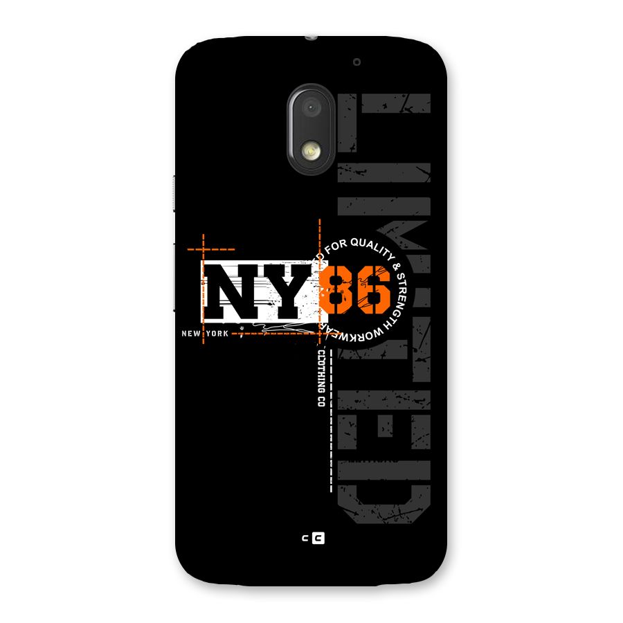 New York Limited Back Case for Moto E3 Power