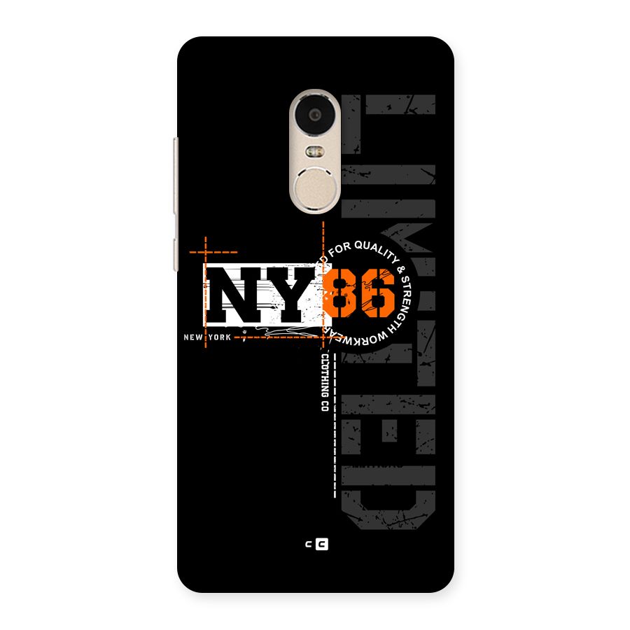 New York Limited Back Case for Redmi Note 4