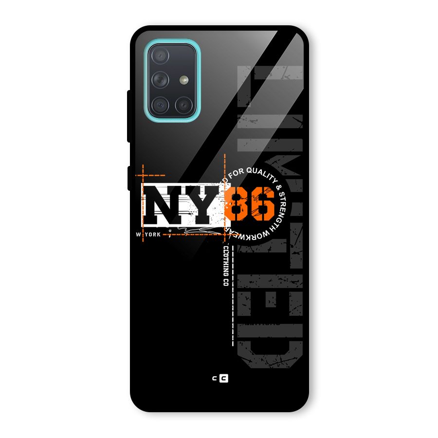New York Limited Glass Back Case for Galaxy A71