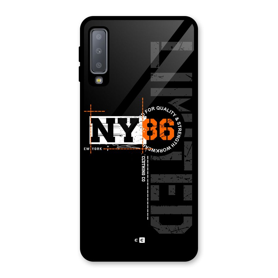 New York Limited Glass Back Case for Galaxy A7 (2018)
