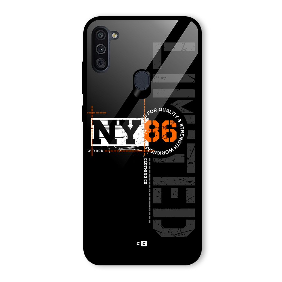 New York Limited Glass Back Case for Galaxy M11