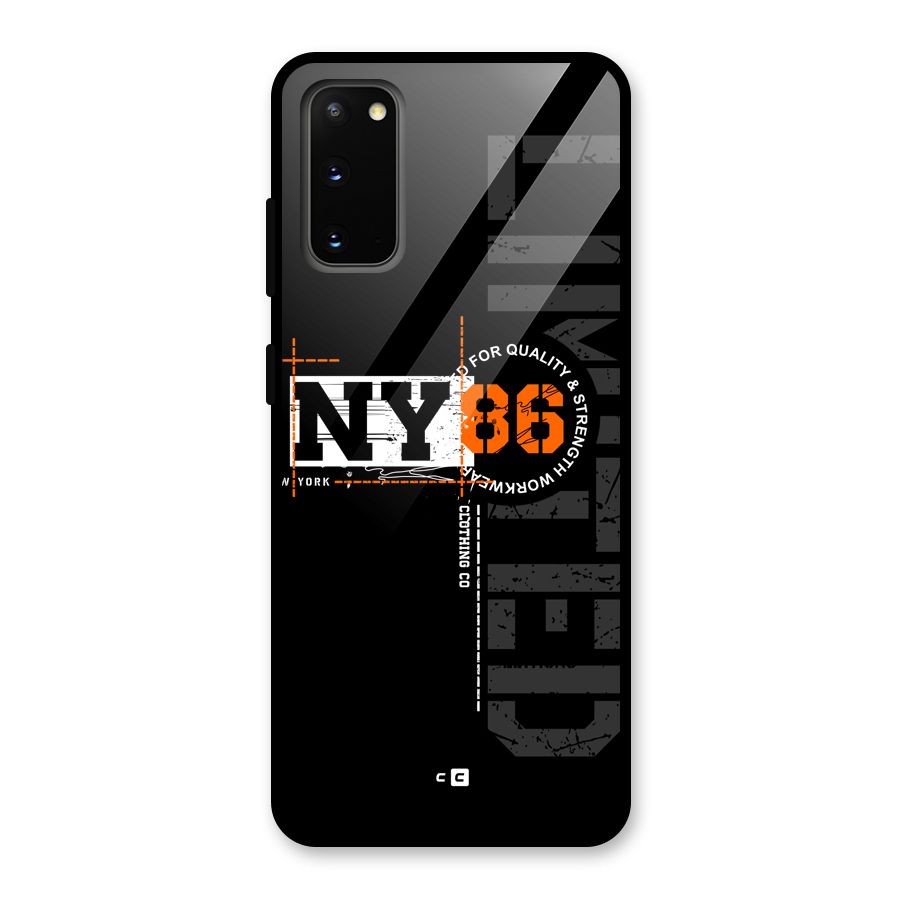 New York Limited Glass Back Case for Galaxy S20