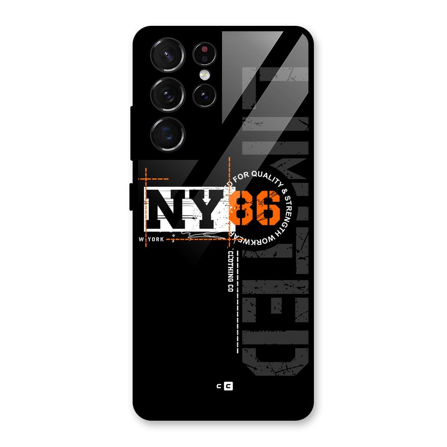 New York Limited Glass Back Case for Galaxy S21 Ultra 5G