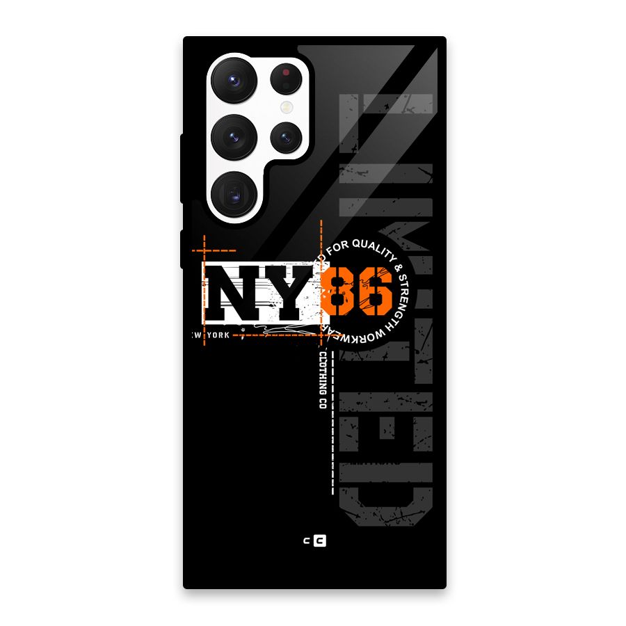 New York Limited Glass Back Case for Galaxy S22 Ultra 5G