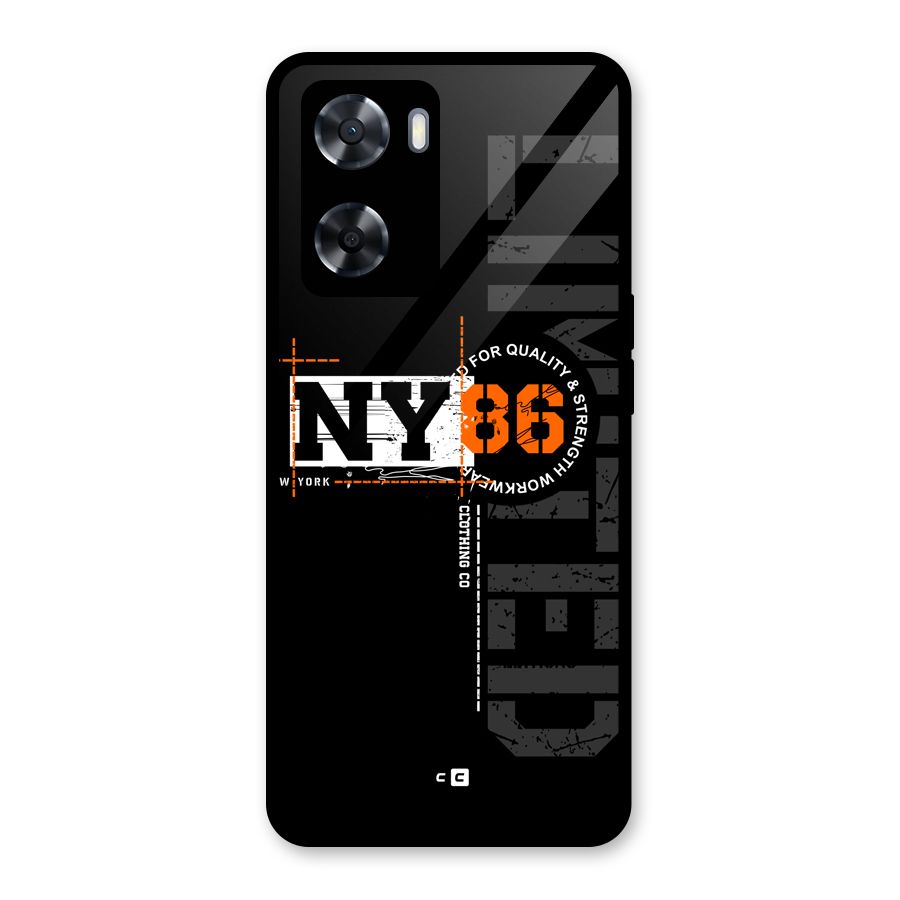 New York Limited Glass Back Case for Oppo A57 2022