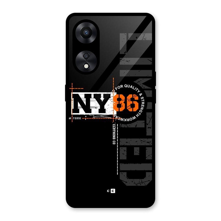 New York Limited Glass Back Case for Oppo A78