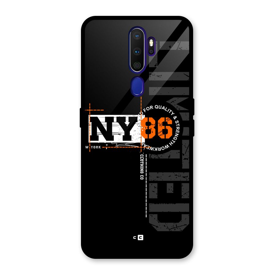 New York Limited Glass Back Case for Oppo A9 (2020)