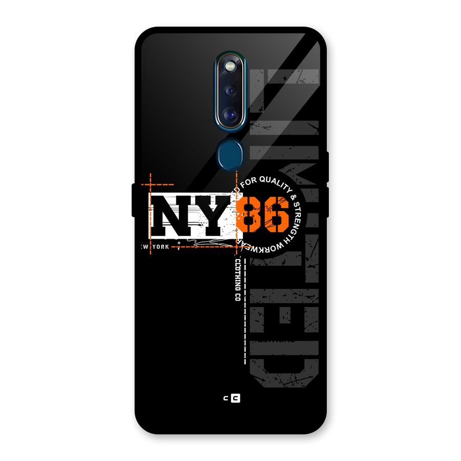 New York Limited Glass Back Case for Oppo F11 Pro