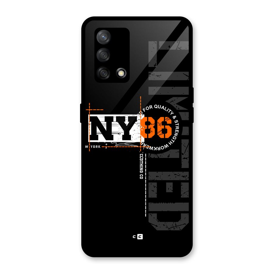 New York Limited Glass Back Case for Oppo F19