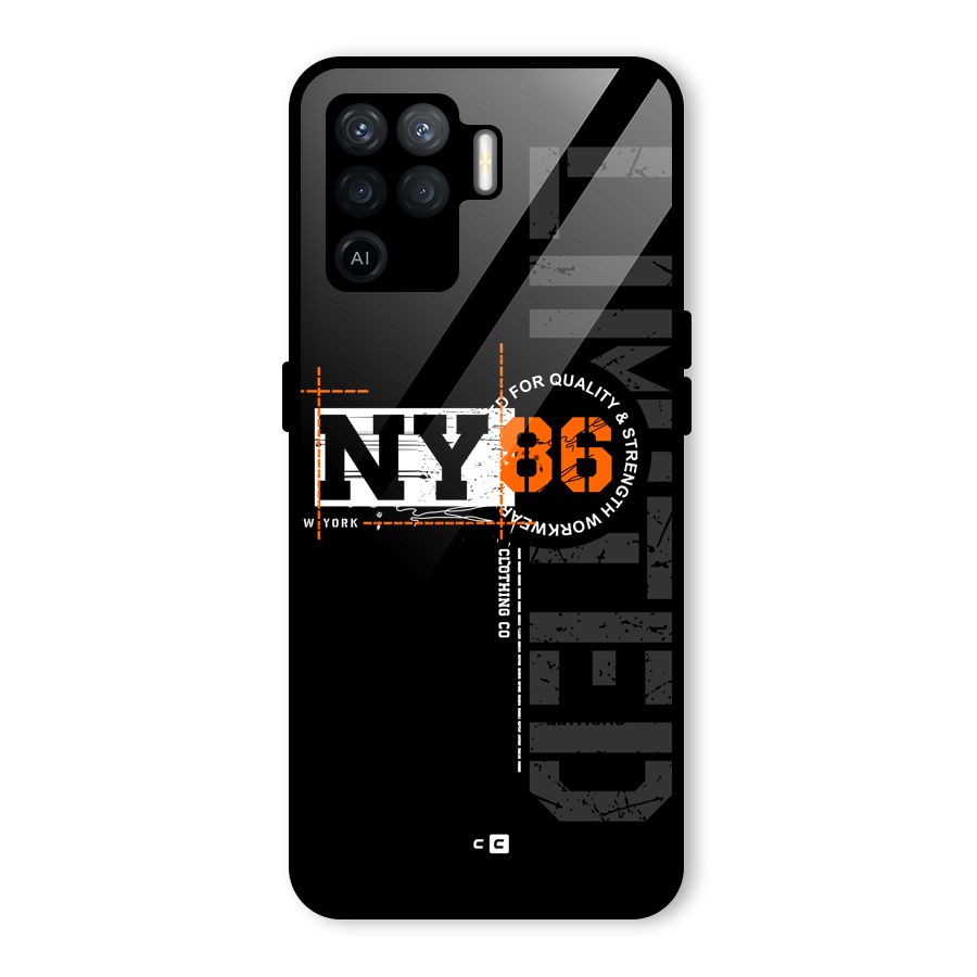 New York Limited Glass Back Case for Oppo F19 Pro