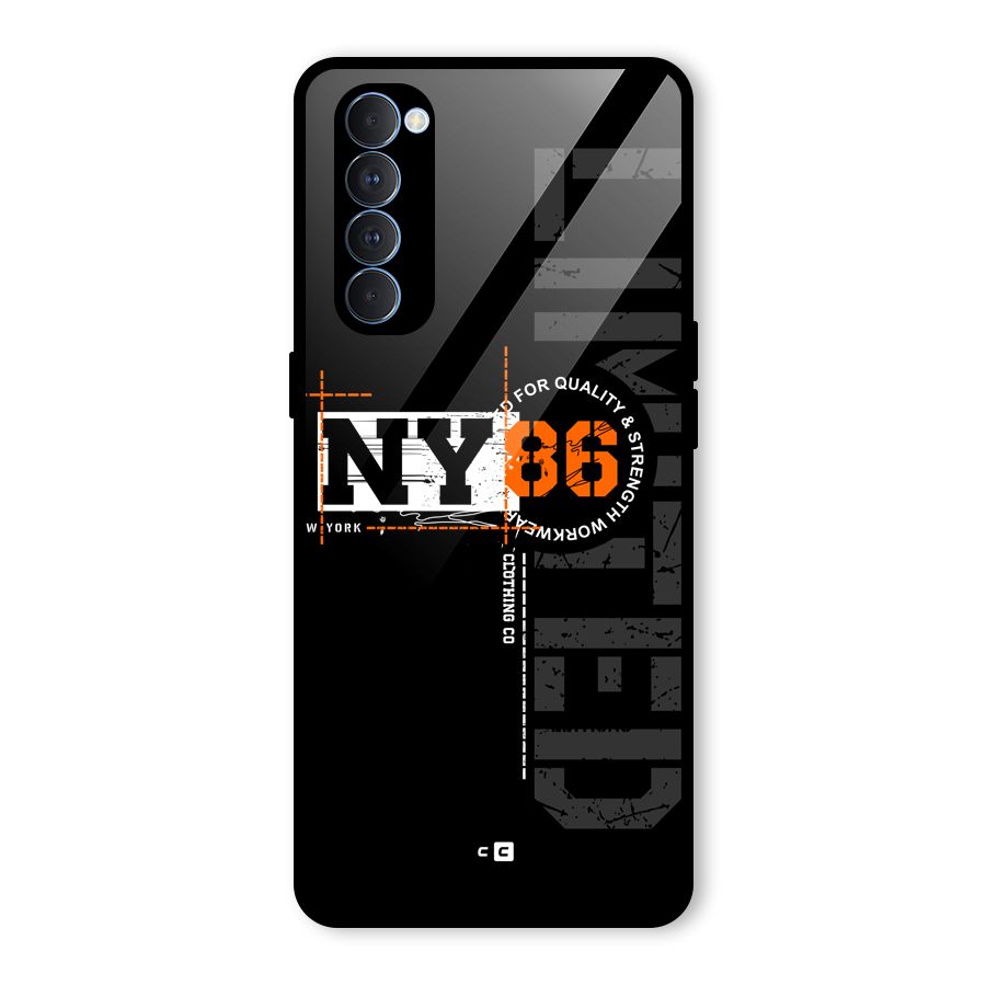 New York Limited Glass Back Case for Oppo Reno4 Pro