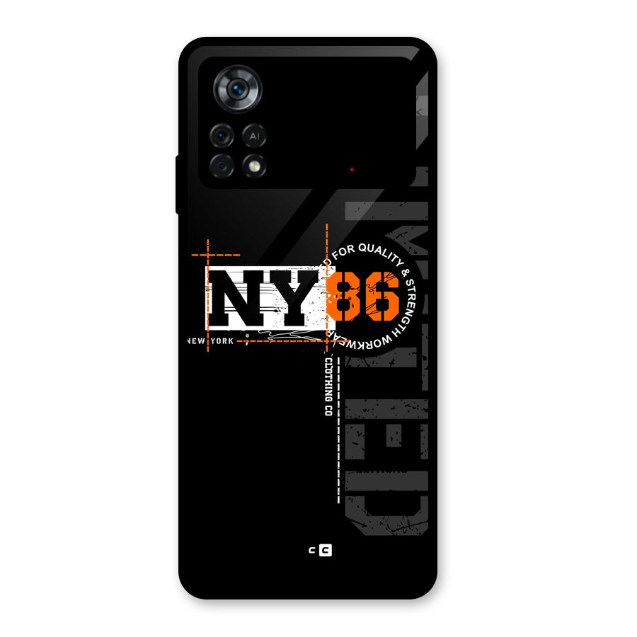 New York Limited Glass Back Case for Poco X4 Pro 5G