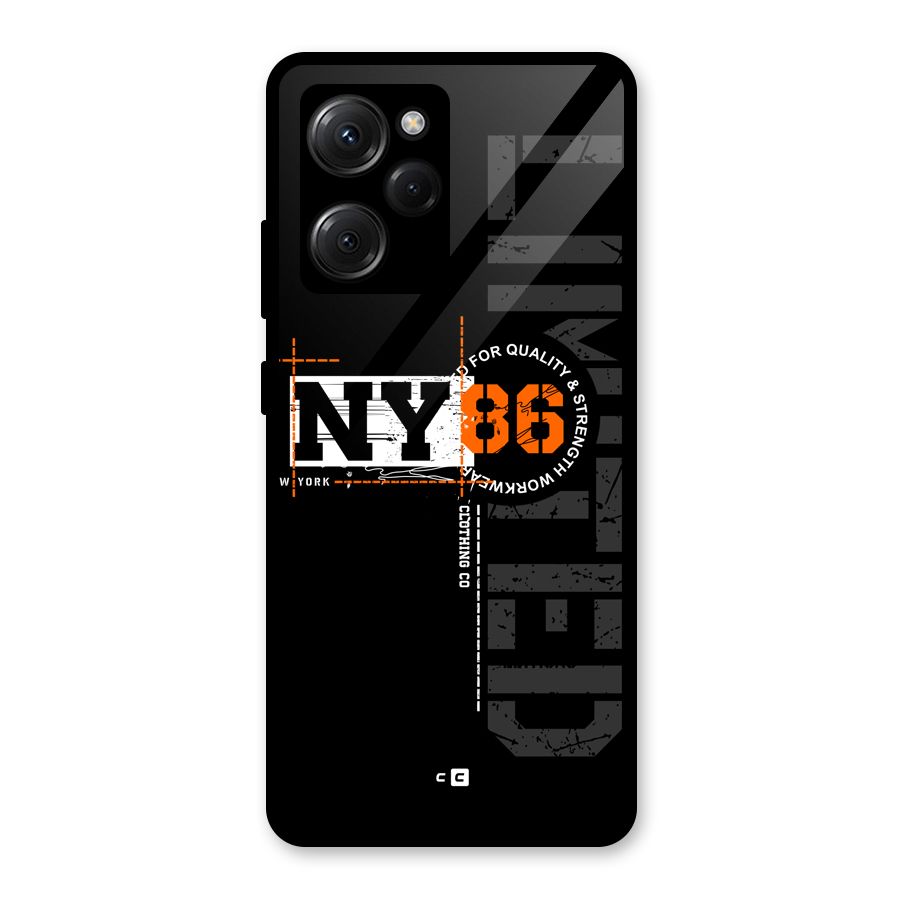New York Limited Glass Back Case for Poco X5 Pro