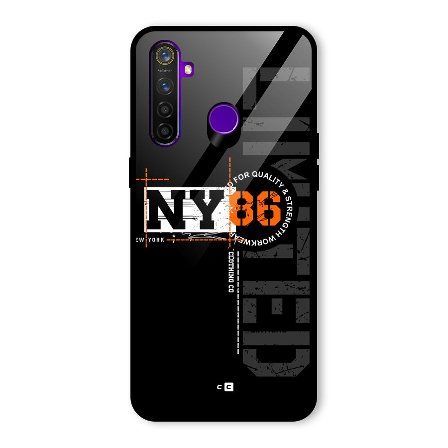 New York Limited Glass Back Case for Realme 5 Pro