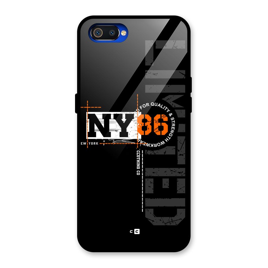 New York Limited Glass Back Case for Realme C2