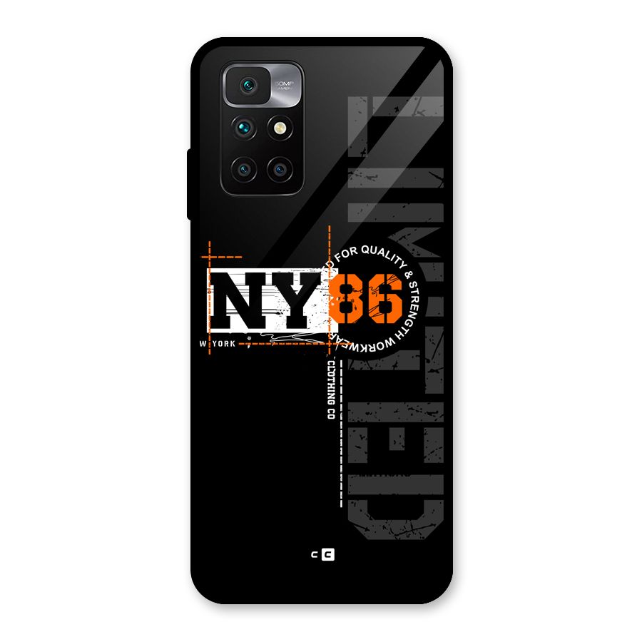 New York Limited Glass Back Case for Redmi 10 Prime