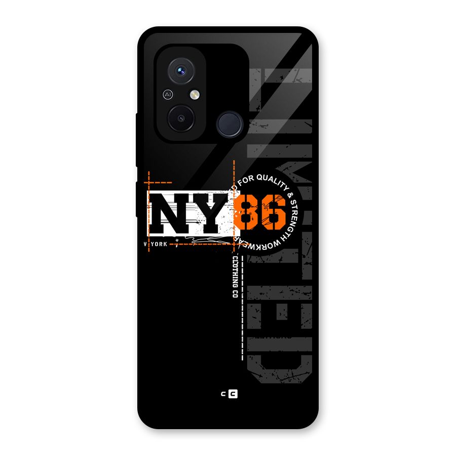 New York Limited Glass Back Case for Redmi 12C