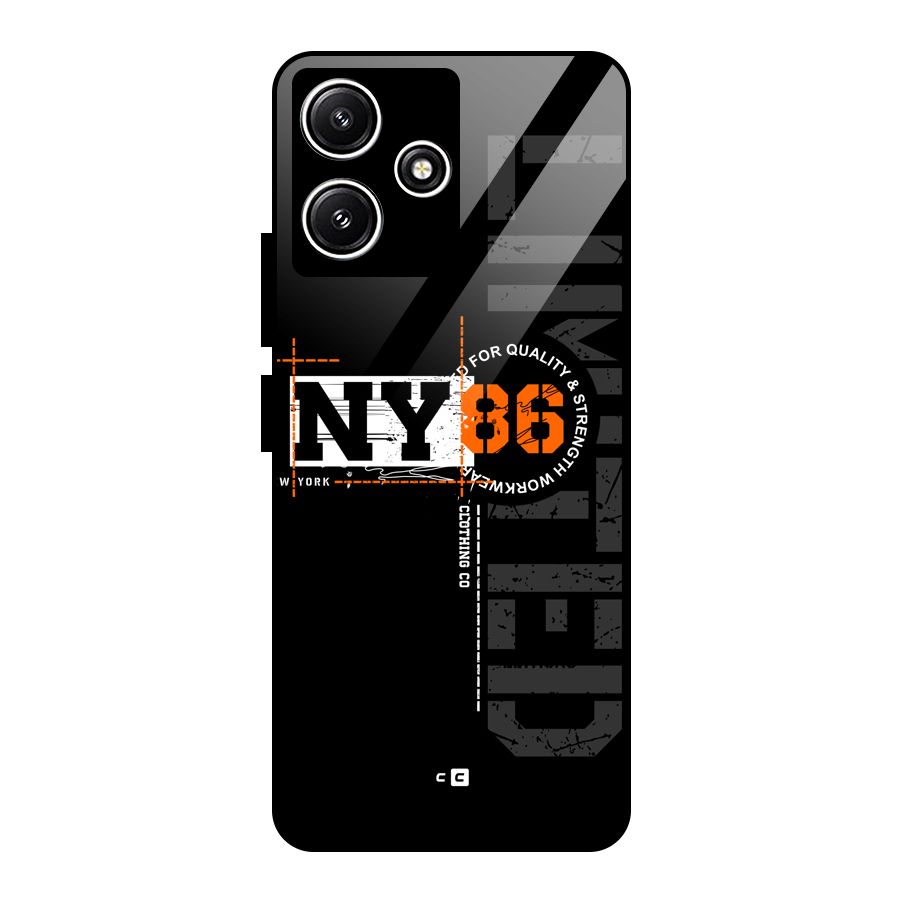 New York Limited Glass Back Case for Redmi 12 5G