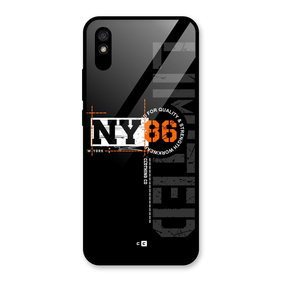 New York Limited Glass Back Case for Redmi 9A